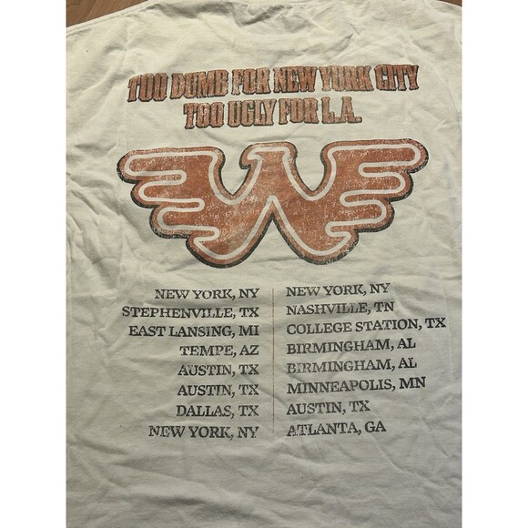 Waylon Jennings Ladies Love Outlaws T-Shirt Large USA Tour Graphic Tee - Picture 3 of 4